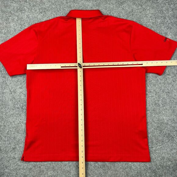 Nike Golf Shirt Mens Extra Large Red Dri Fit Short Sleeve Polo Golfer Casual Y2K - Picture 8 of 13